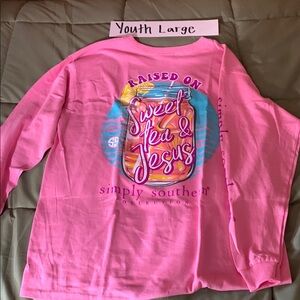 2/$25 Simply Southern Pink Long Sleeve Graphic Tee